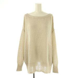 Framework 23SS カノコ2WAYBack開きカーディガン Vネック ライトベージュ /DO OS