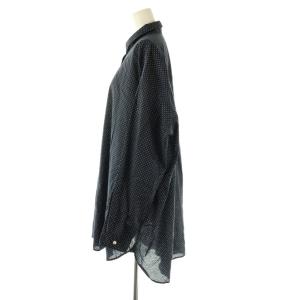 JOURNAL STANDARD LUXE 23SS ローンドットレギュラーカラービッグシャツ ネイビー ホワイト /DO OS