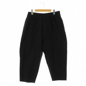 C/Lバフグランディパンツ イージーパンツ ワイド 麻 リネン L 黒 ブラック /CX OS