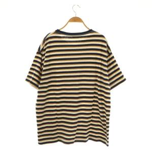 chimala MULTI BORDER POCKET TEE Tシャツ カットソー M アイボリー イエロー ネイビー