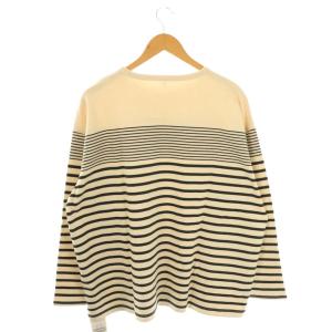 JOURNAL STANDARD LUXE ボーダークルーロンT Tシャツ カットソー 長袖 F ライトベージュ ブラック /ES OS