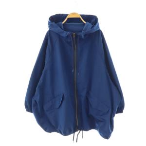 タフタフードブルゾン マウンテンパーカー ワイド ネイビーブルー /ES OS