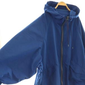 JOURNAL STANDARD LUXE タフタフードブルゾン マウンテンパーカー ワイド ネイビーブルー /ES OS