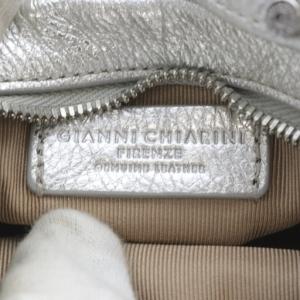 GUM gianni chiarini micro alifa ハンドバッグ ショルダーバッグ 2way 斜め掛け ミニ レザー シルバー色 /YO30