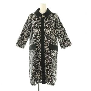 配色レースワンピース 9 ブラック ホワイト /DO OS
