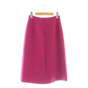 ANAYI ライトダブルクロス タックスカート フレア ミモレ ロング 34 紫 パープル /AT OS