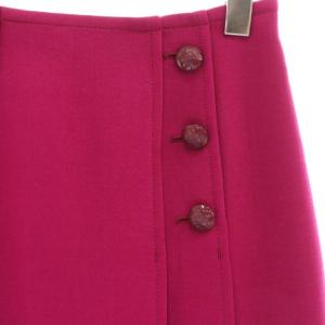 ANAYI ライトダブルクロス タックスカート フレア ミモレ ロング 34 紫 パープル /AT OS