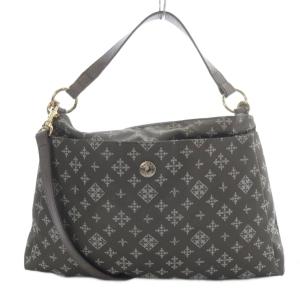 ハンドバッグ ワンハンドル ショルダーバッグ 2way 斜め掛け モノグラム 総柄 ナイロン グレー/YO20