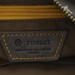 russet ハンドバッグ ワンハンドル ショルダーバッグ 2way 斜め掛け モノグラム 総柄 ナイロン グレー/YO20