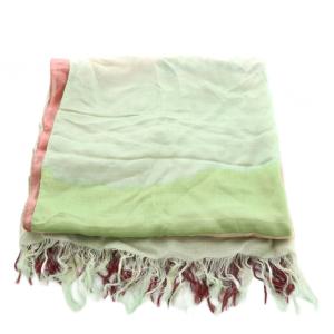 Acne Studios 24年製 ストール カシミヤ混 グラデーション 210×65cm 緑 赤 CA0339 /MI OS