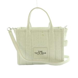 THE TOTE BAG 2WAY トートバッグ ショルダーバッグ クロコ型押し レザー 白 ホワイト