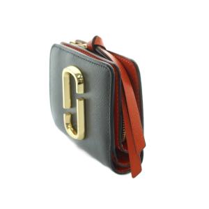 MARC JACOBS スナップショット ミニ コンパクトウォレット 財布 二つ折り L字ファスナー 小銭入れ チャコールグレー