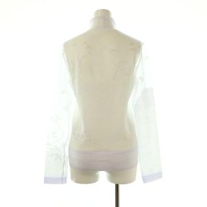 Mame Kurogouchi 25SS Nature Pattern Sheer Knitted High Neck Top