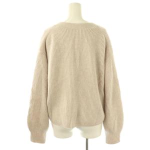 EVERYDAY I LIKE Cropped Vネック カーディガン ニット カシミヤ混 グレージュ /DF OS