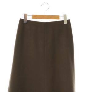 EVERYDAY I LIKE FLARE フレアスカート ロング カシミヤ混 34 ダークブラウン /ES OS