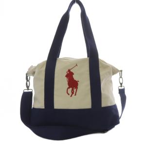 トートバッグ ショルダーバッグ 2way 斜め掛け キャンバス ネイビー ホワイト /YO12