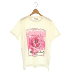 TOMORROWLAND コットン プリントTシャツ カットソー 半袖 S 白 ホワイト /AT OS