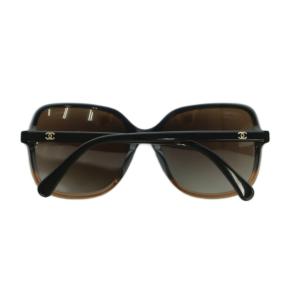 CHANEL サングラス 眼鏡 セルフレーム グラデーションレンズ ココマーク 5818-140 黒 ブラック ブラウン