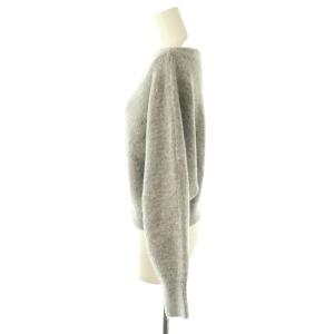 CELFORD 23AW ファンシースパンコールヤーンニット セーター ショート丈 F グレー /AT OS