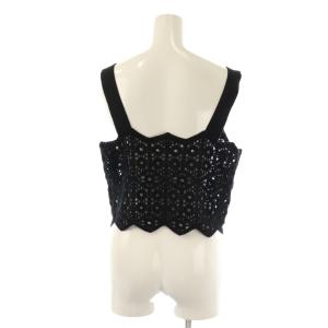 GALLARDAGALANTE 24SS クロシェ風ビスチェ ニット F ブラック /HK OS