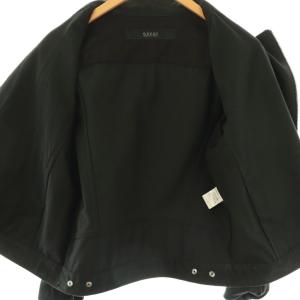 GUCCI シングル コットン ライダースジャケット 48 ブラック