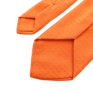 HERMES ネクタイ レギュラータイ シルク 総柄 オレンジ /MI OS OH