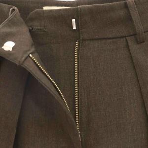 TODAYFUL 24AW Doubletuck Smooth Trousers パンツ ワイドパンツ タック 36 チャコール
