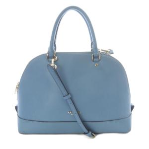 レザードームドサッチェル 2WAYバッグ ショルダーバッグ ハンドバッグ 水色 ブルー F37218 /SR