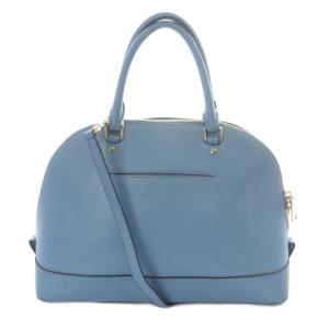 COACH レザードームドサッチェル 2WAYバッグ ショルダーバッグ ハンドバッグ 水色 ブルー F37218 /SR