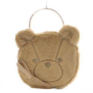 ふわふわクマバッグ 2way ハンド ショルダー ファー くま キャメル VR613X02S SH /RI