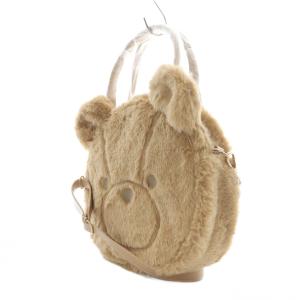 axes femme ふわふわクマバッグ 2way ハンド ショルダー ファー くま キャメル VR613X02S SH /RI