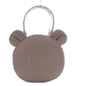 クマ型トートバッグ ハンドバッグ フェイクレザー ピンク /YO27 SH