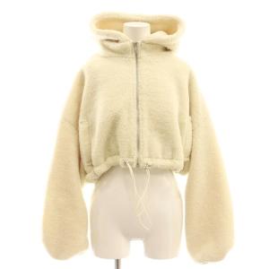 ボアマウンテンパーカー ブルゾン ショート丈 F アイボリー /AT OS SH