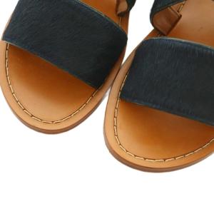 MARNI フラットサンダル ハラコ ストラップ 38 25.0cm 黒 ブラック /MI OS SH