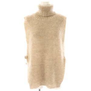 ヨウジヤマモト モヘヤニットベスト タートルネック ベージュ /DO OS SH