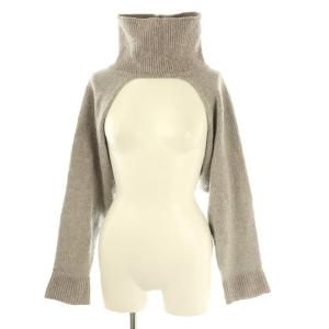 タートルネック ショートレイヤード ニット セーター 長袖 F グレー /NR OS