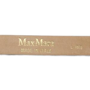 Max Mara MGRAZIATA25 ナロー レザーベルト L 80 ブラック /YO2