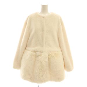 24AW 2wayファーコート エコファー F アイボリー