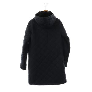MACKINTOSH 裏ボアキルティングフーデッドコート 中綿 ロング 36 ネイビー /HK OS