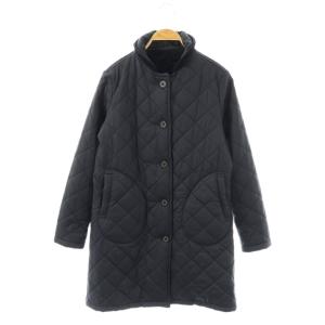 裏ボアキルティングステンカラーコート 中綿 36 ネイビー /HK OS