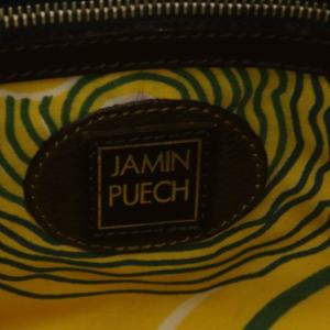JAMIN PUECH トートバッグ ベルトデザインハンドバッグ レザー ダークブラウン /YO11
