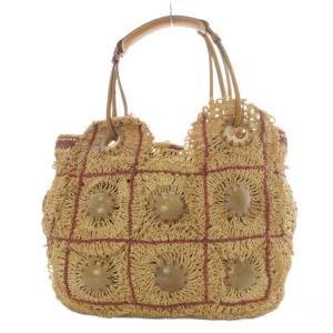 JAMIN PUECH トートバッグ ハンドバッグ かごバッグ ラフィアバッグ ベージュ /YO12