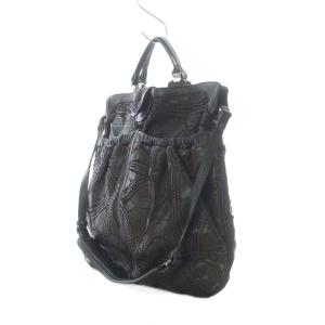 JAMIN PUECH 2WAYバッグ ハンド ショルダー レザー ブラウン カットワーク /RI OS