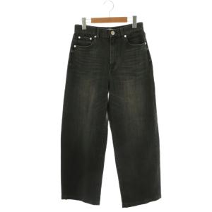 DENIM 25AW ストレッチ ワイドパンツ デニムパンツ ジーンズ 36 ブラック /DF OS