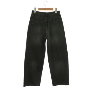 23区 DENIM 25AW ストレッチ ワイドパンツ デニムパンツ ジーンズ 36 ブラック /DF OS