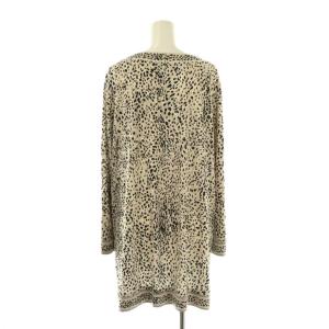 LEONARD ファッション 総柄 チュニック 長袖 44 グレージュ 黒 /NR OS