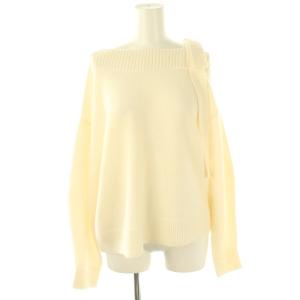 25SS アシメニット セーター 38 アイボリー /ES OS