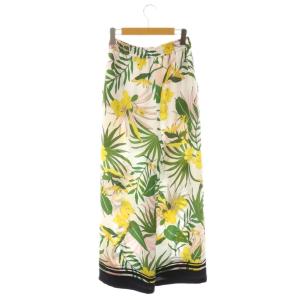 Diagram GRACE CONTINENTAL トロピカルフラワーパンツ 36 ホワイト マルチカラー /DO OS