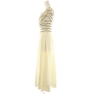 FRAY I.D 25AWオフショルカットソーコンビチュールワンピース F オフホワイト ブラック /ES OS