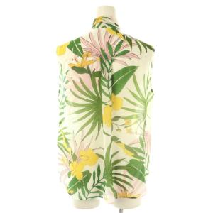 Diagram GRACE CONTINENTAL トロピカルフラワーブラウス シャツ ノースリーブ 38 ホワイト マルチカラー /ES OS